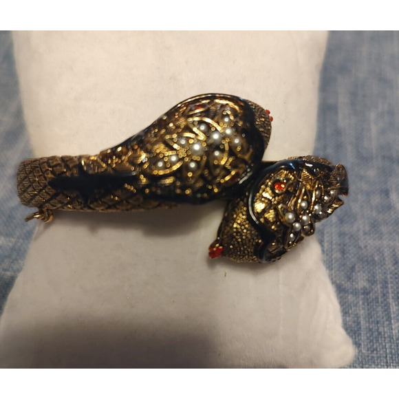 ART Arthur Pepper Double Headed Snake Bracelet Signed VINTAGE EUC - Picture 5 of 7